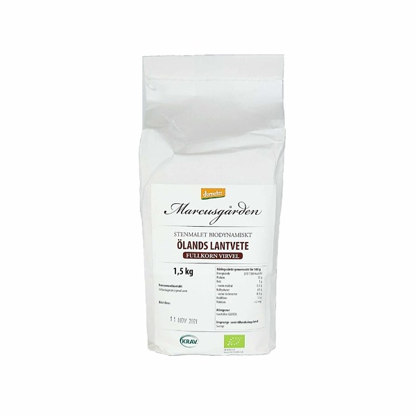 Lantvete virvelmjöl obesprutat 1,5 kg - Bild 1