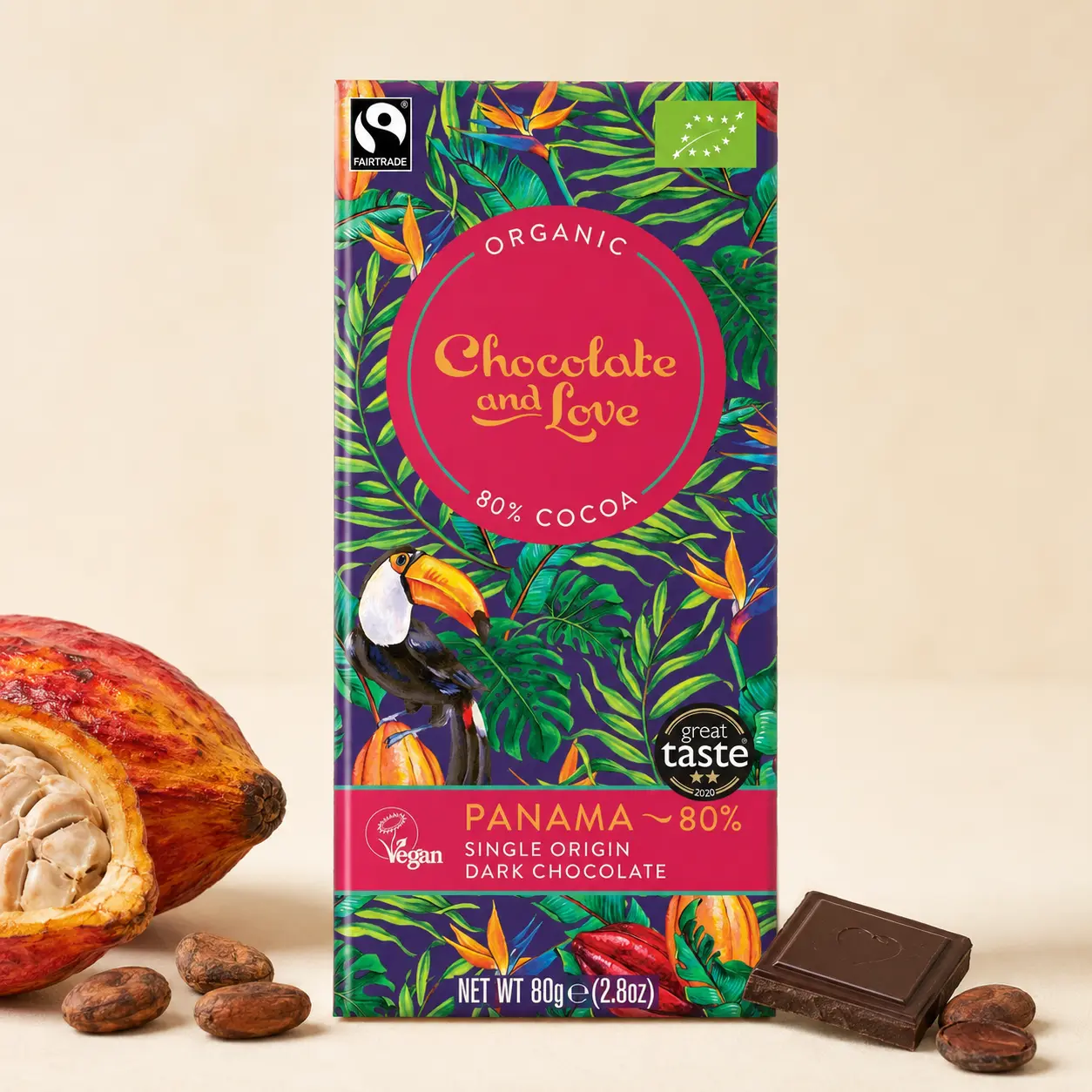 Chocolate and Love Panama 80 % ekologisk mörk choklad Chocolate and Love Panama 80 % ekologisk mörk choklad