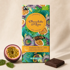 Chocolate and Love Passion Fruit 65 % ekologisk mörk choklad